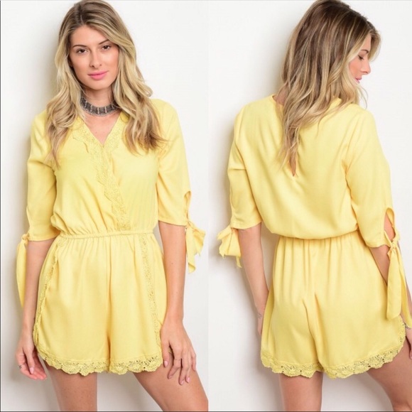 yellow romper jumpsuit